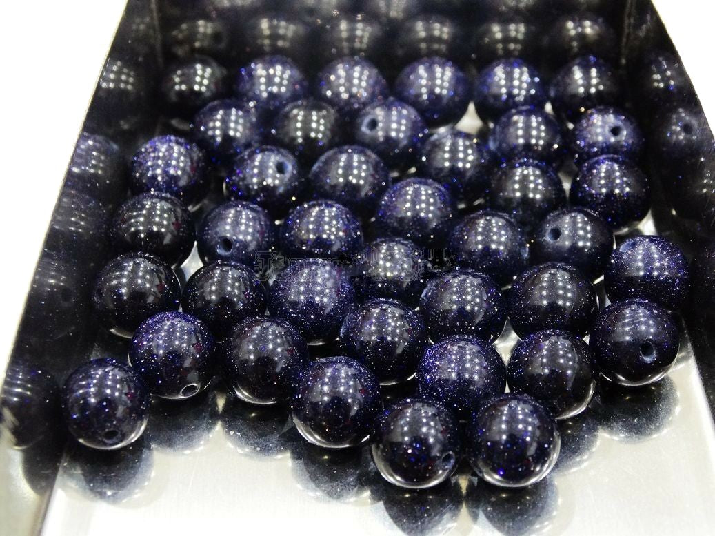 Blue Sand gemstone bead 20/pkg - Providence silver gold jewelry usa