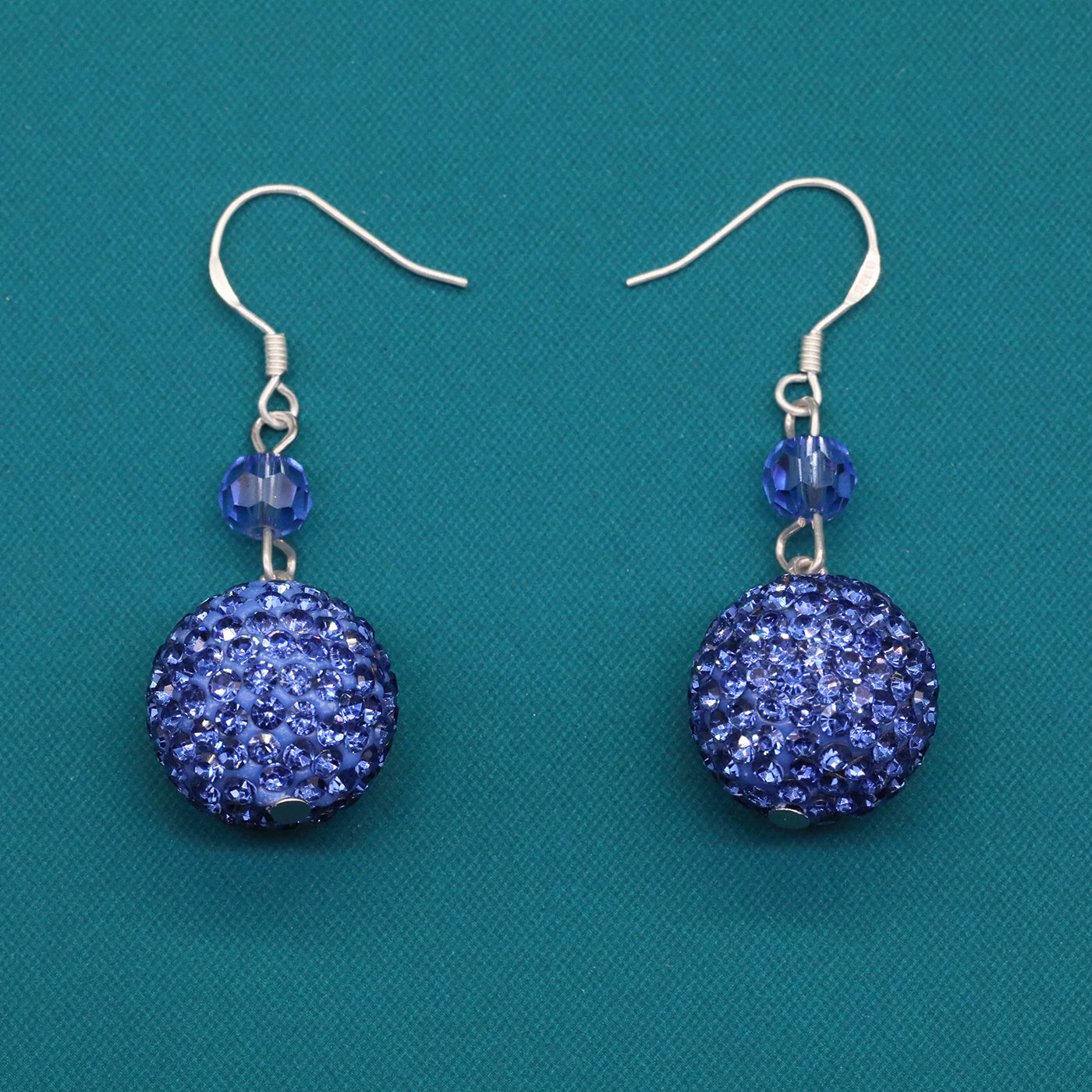 Elegant 925 Sterling Silvery Ball Dangle Earrings with Sparkling Rhinestones - Perfect for Weddings, Parties & Everyday Glam