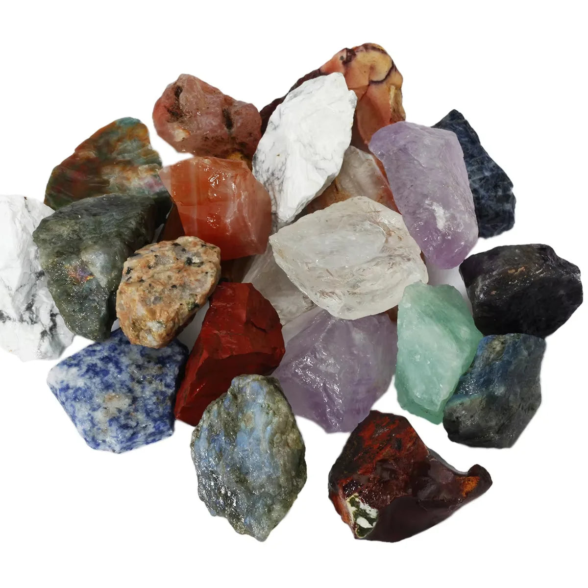 Healing Stone Crystal Nugget Rock Stone Beads with Loop for DIY