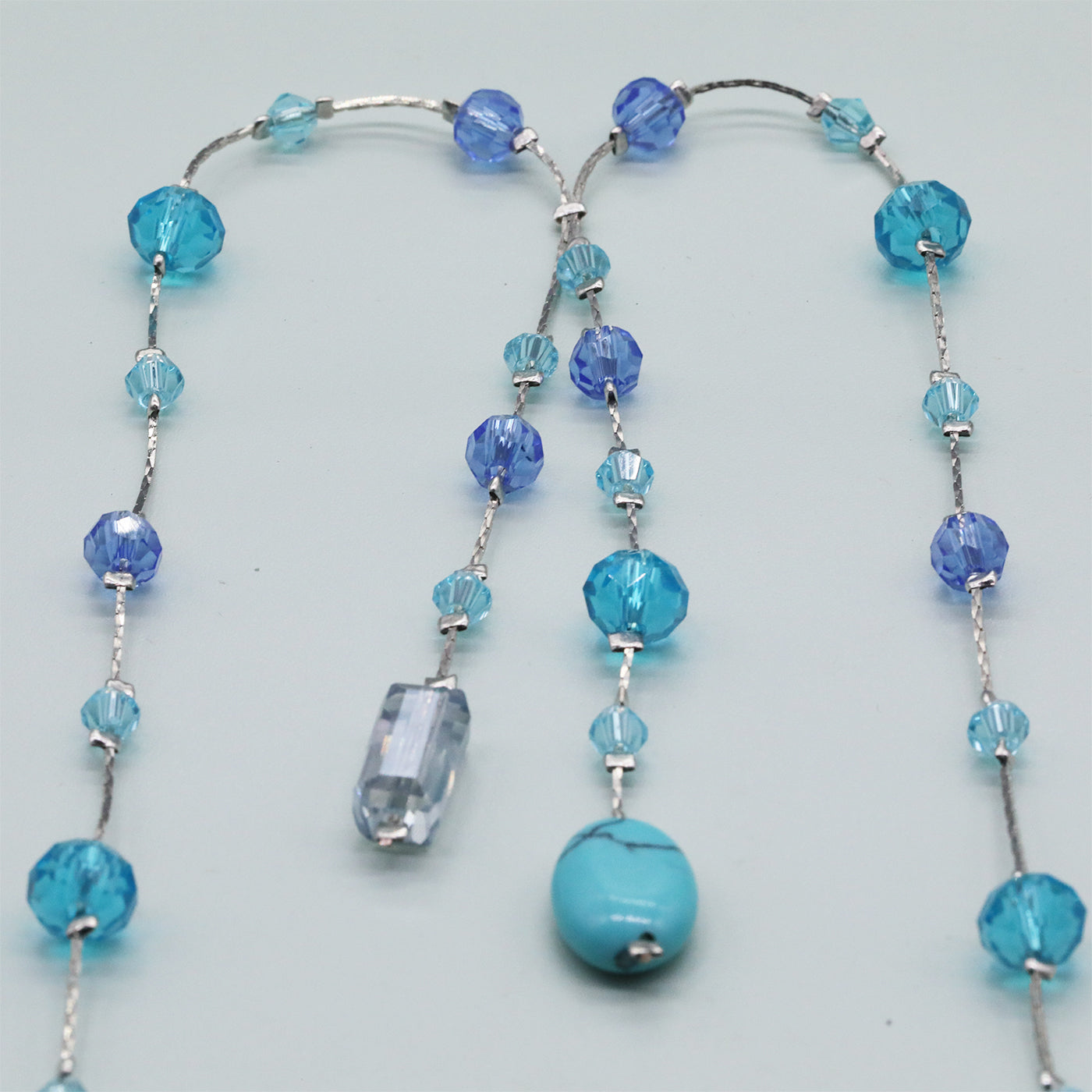 Bohemian Vintage Handcrafted Natural Stone and Crystal Bead Jewelry Set, Unique Boho Stone Necklace and Earrings, Unplated, Daily Wear & Gift, Suitable for All Seasons, Halloween Holiday Accessory
