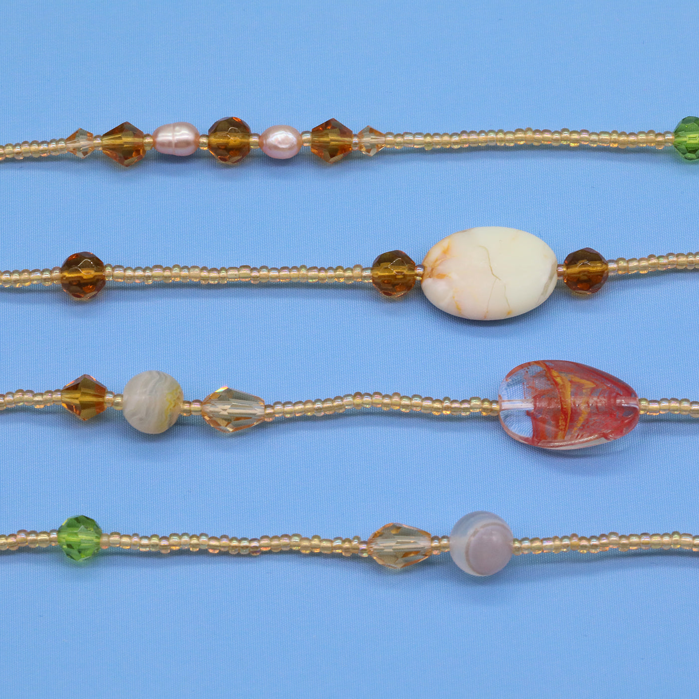 Bohemian style 51.2inch long Yellow stone with Freshwater Pearl Long necklace Handmade elegant long necklace ideal for Christmas and Valentine's Day gifts, suitable for everyday, wedding, birthday parties and anniversaries