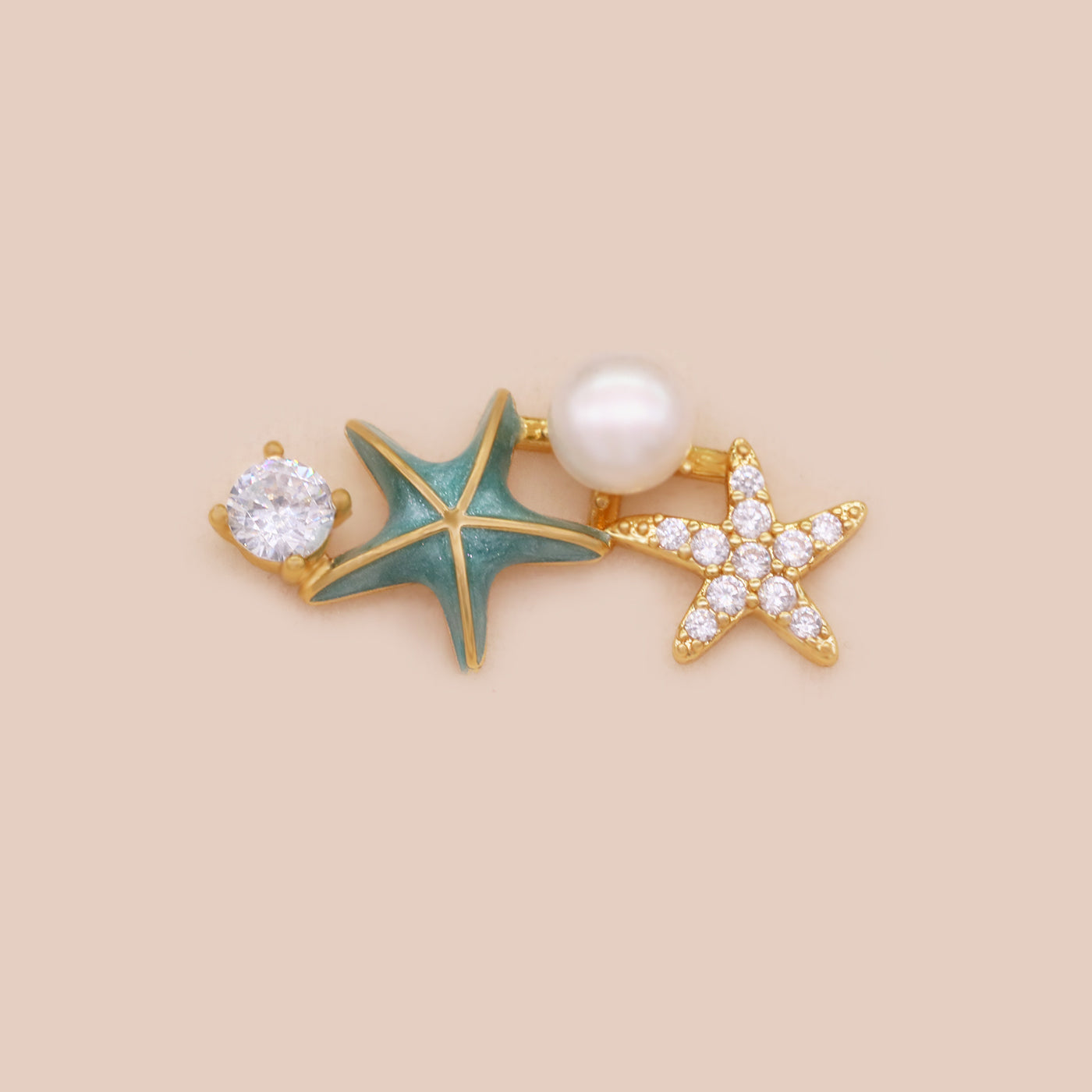 Elegant Starfish & Freshwater Pearl Stud Earrings - 925 Sterling Silvery, Perfect for Daily Wear & Special Occasions