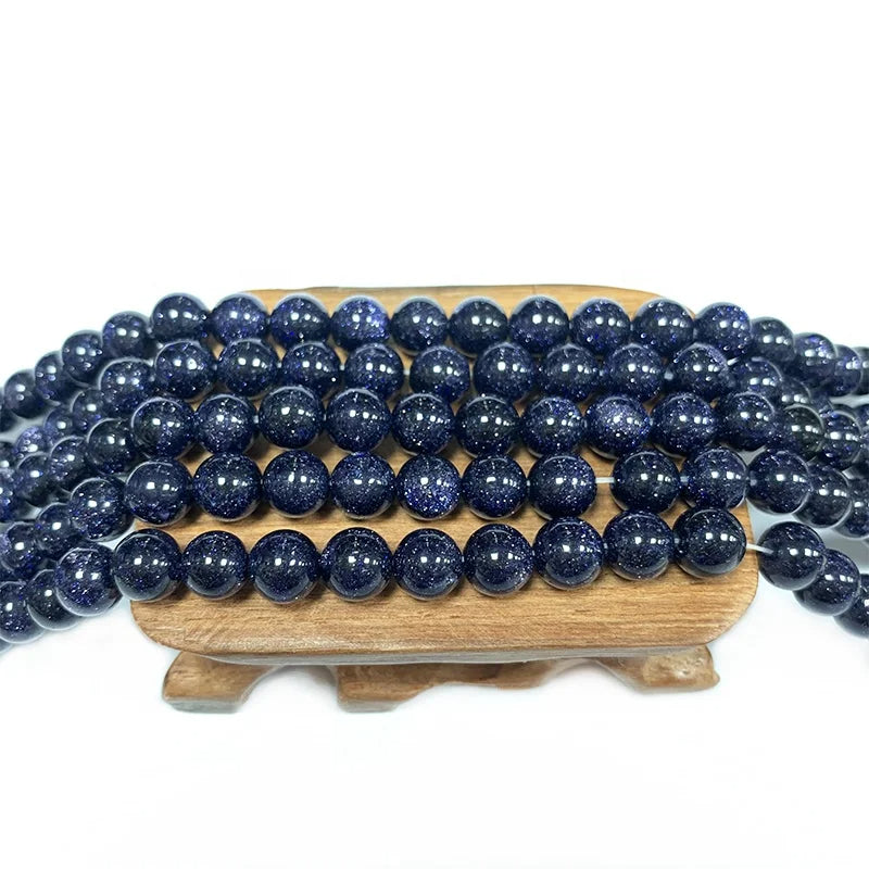 Wholesale Best Quality Blue Sandstone Round Stone Loose Beads for DIY Jewelry Making 6mm 8mm 10mm