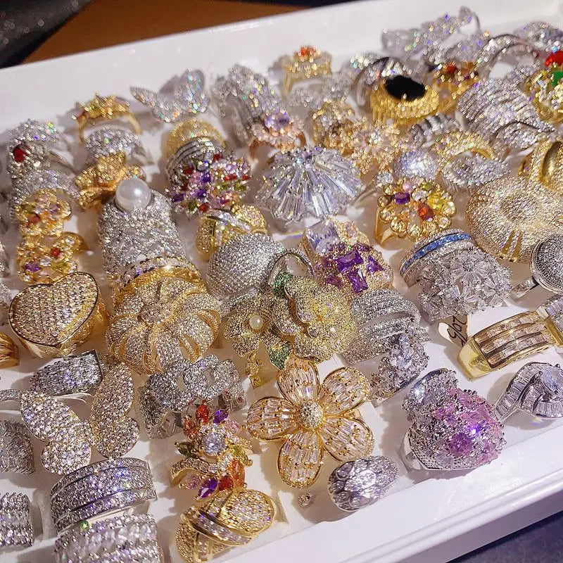 Wholesale better cubic zirconia rings assorted style and sizes