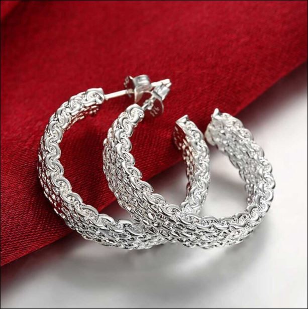 3 pcs. Handcrafted mesh bracelet-earring-ring gift set - Providence silver gold jewelry usa