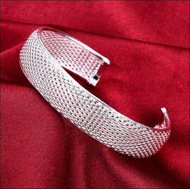 3 pcs. Handcrafted mesh bracelet-earring-ring gift set - Providence silver gold jewelry usa