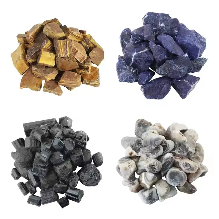 Healing Stone Crystal Nugget Rock Stone Beads with Loop for DIY