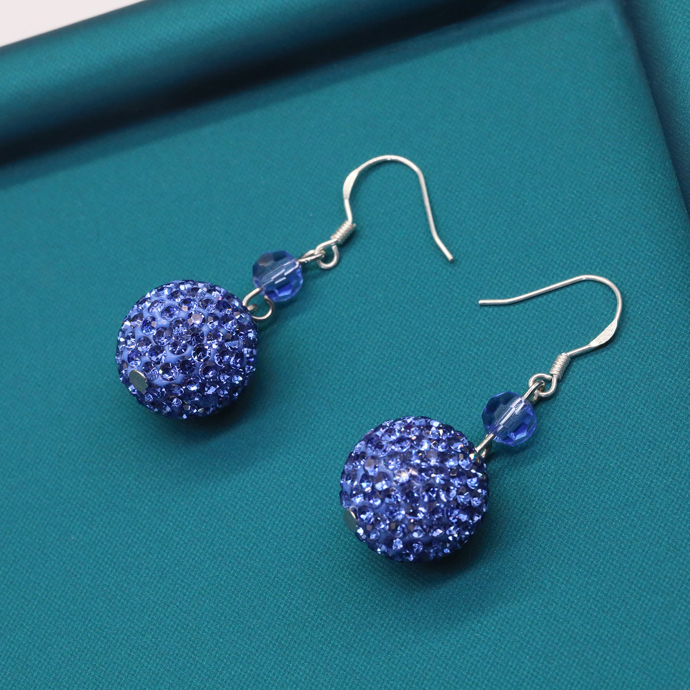 Elegant 925 Sterling Silvery Ball Dangle Earrings with Sparkling Rhinestones - Perfect for Weddings, Parties & Everyday Glam