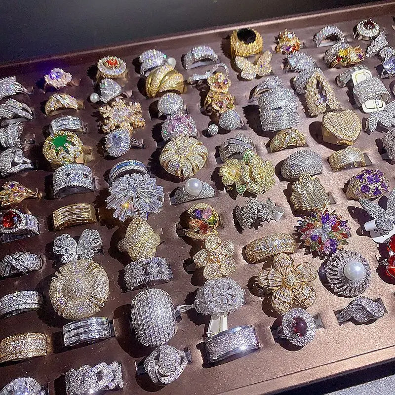 Wholesale better cubic zirconia rings assorted style and sizes