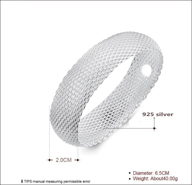 full mesh bracelet in 925 silver - Providence silver gold jewelry usa