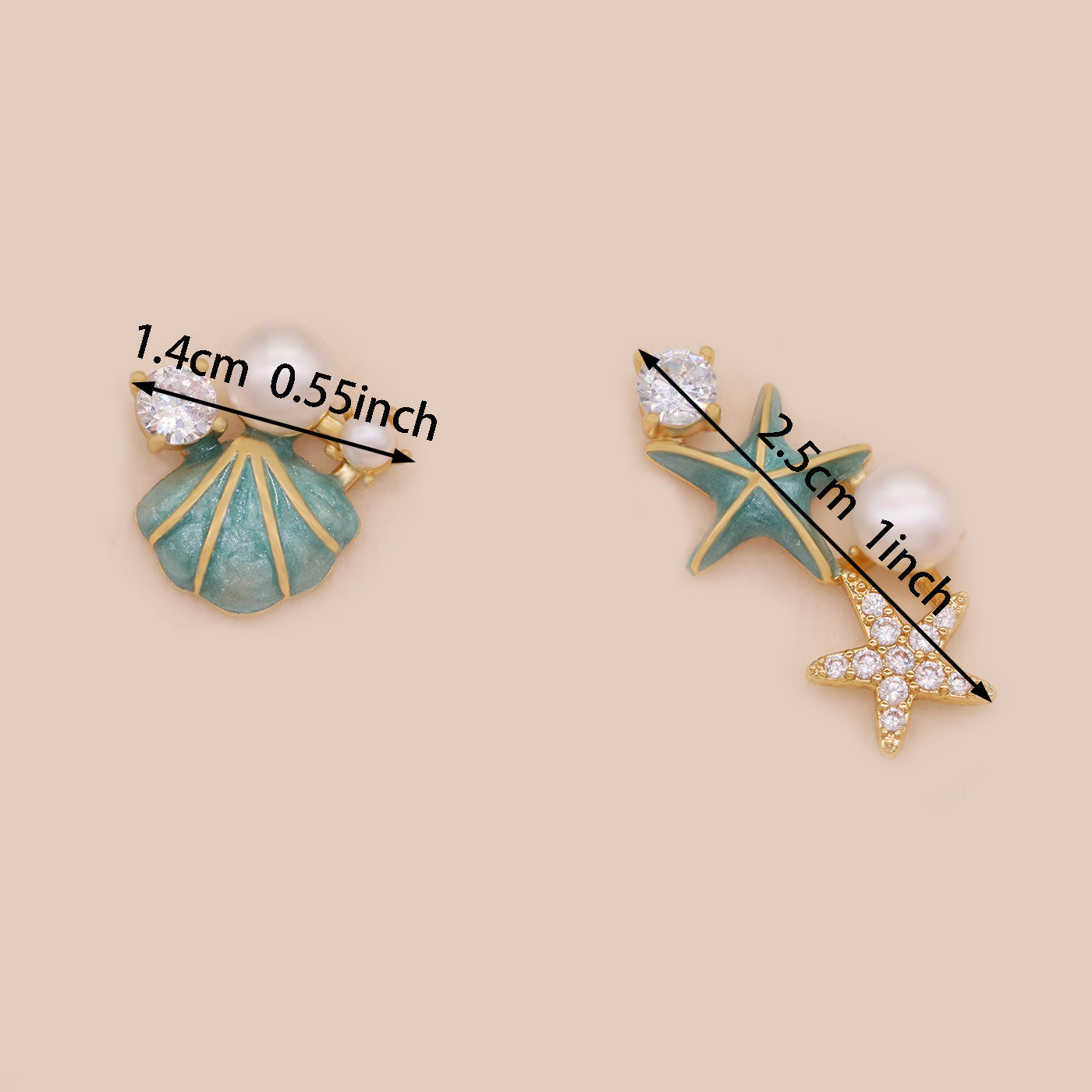 Elegant Starfish & Freshwater Pearl Stud Earrings - 925 Sterling Silvery, Perfect for Daily Wear & Special Occasions