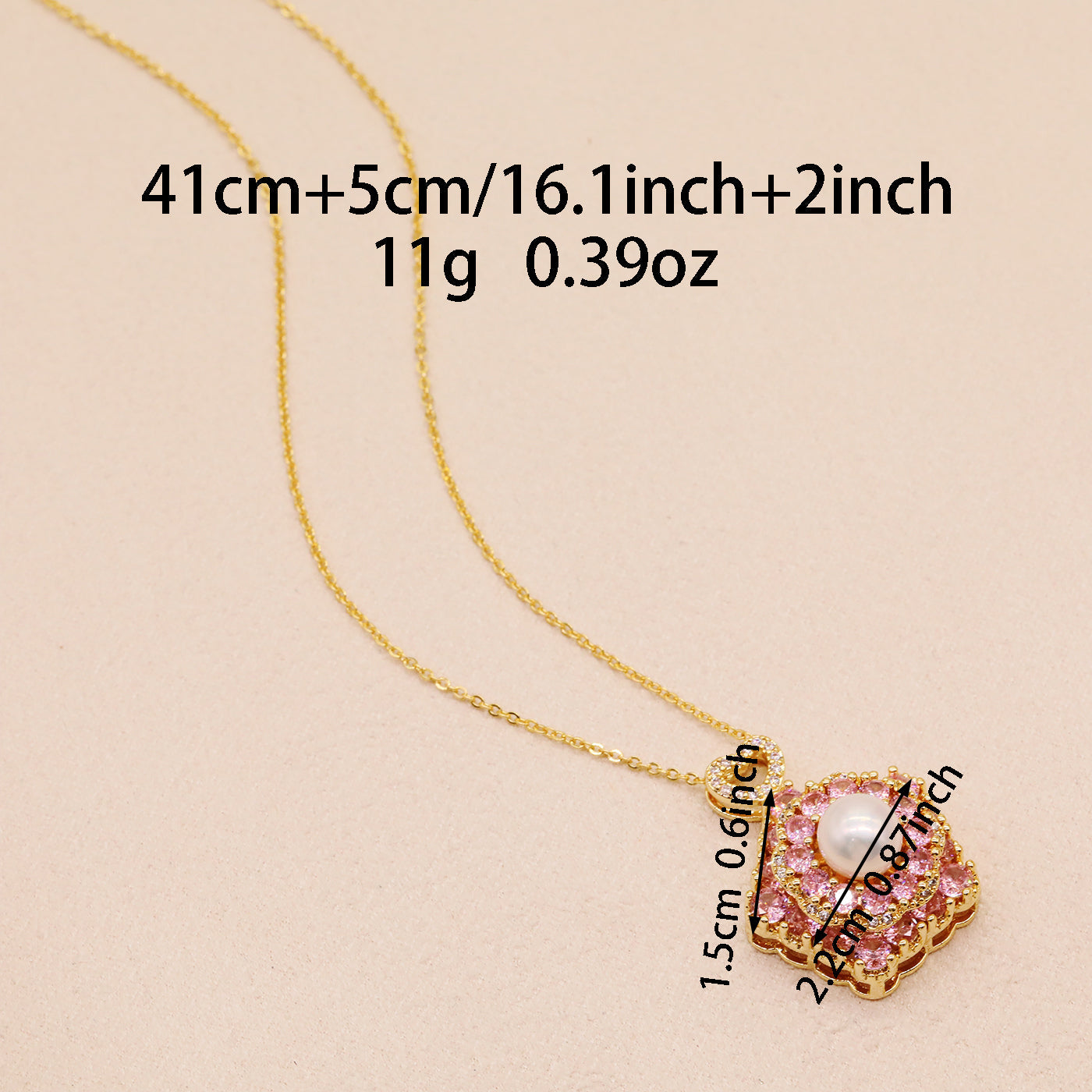 Creative Spin pink Zircon Fresh water Pearl pendant necklace Seasonal run fresh water pearl pendant necklace, with gift box, personality everything simple fresh water pearl pendant necklace, suitable for everyday, wedding and party