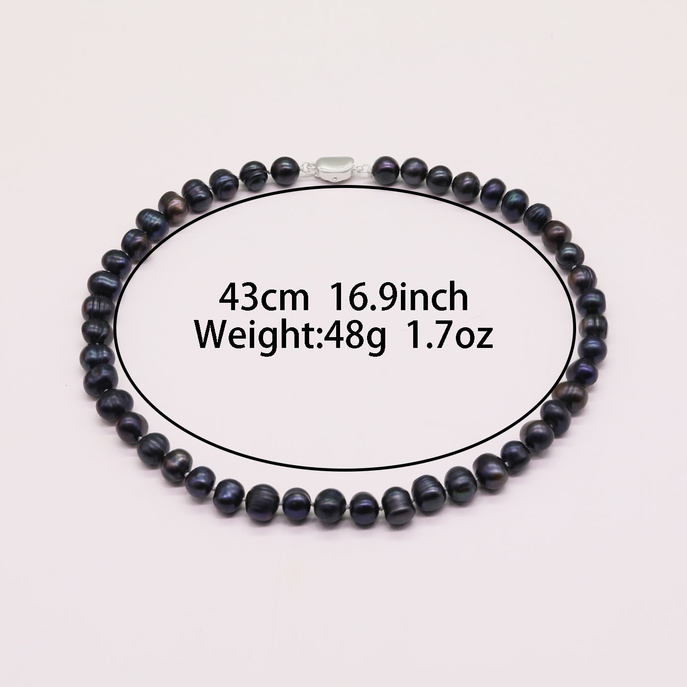 Handmade Freshwater Pearl Necklace Vintage Design Style, Suitable for Daily Wear, Special Occasions, Christmas, Mother'S Day, Thanksgiving, Valentine'S Day, Universal Accessories for All Seasons【NK-XL2501Black-02】