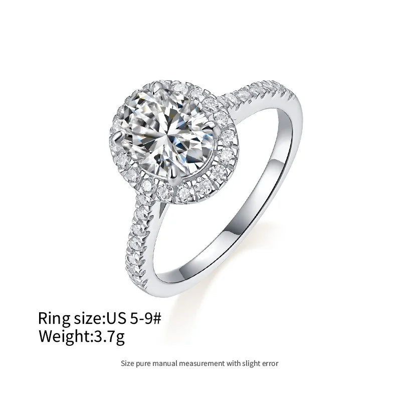 1ct Moissanite Ring Heart Star Fine Moissanite Rings S925 Sterling Silver Engagement Diamond Women Rings