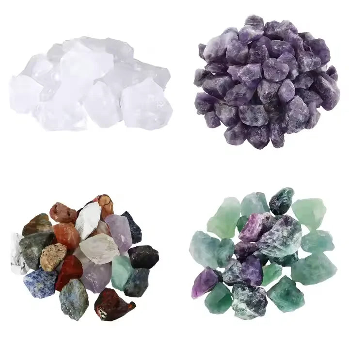 Healing Stone Crystal Nugget Rock Stone Beads with Loop for DIY