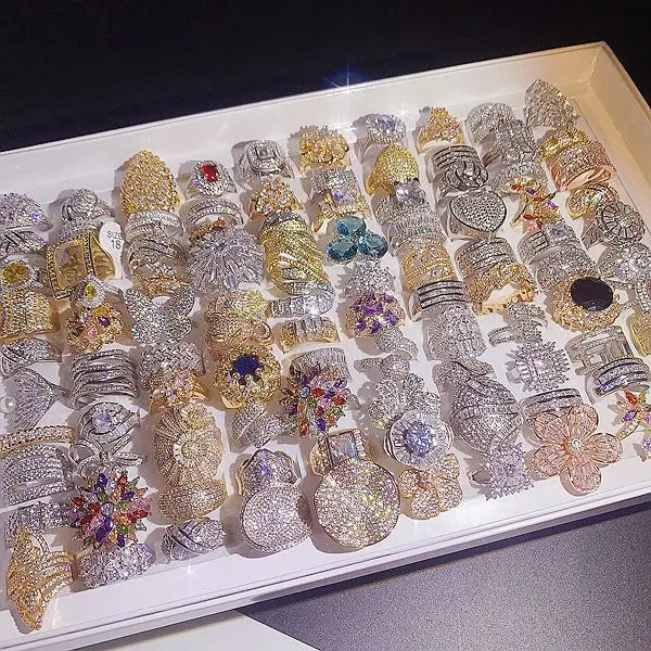 Wholesale better cubic zirconia rings assorted style and sizes