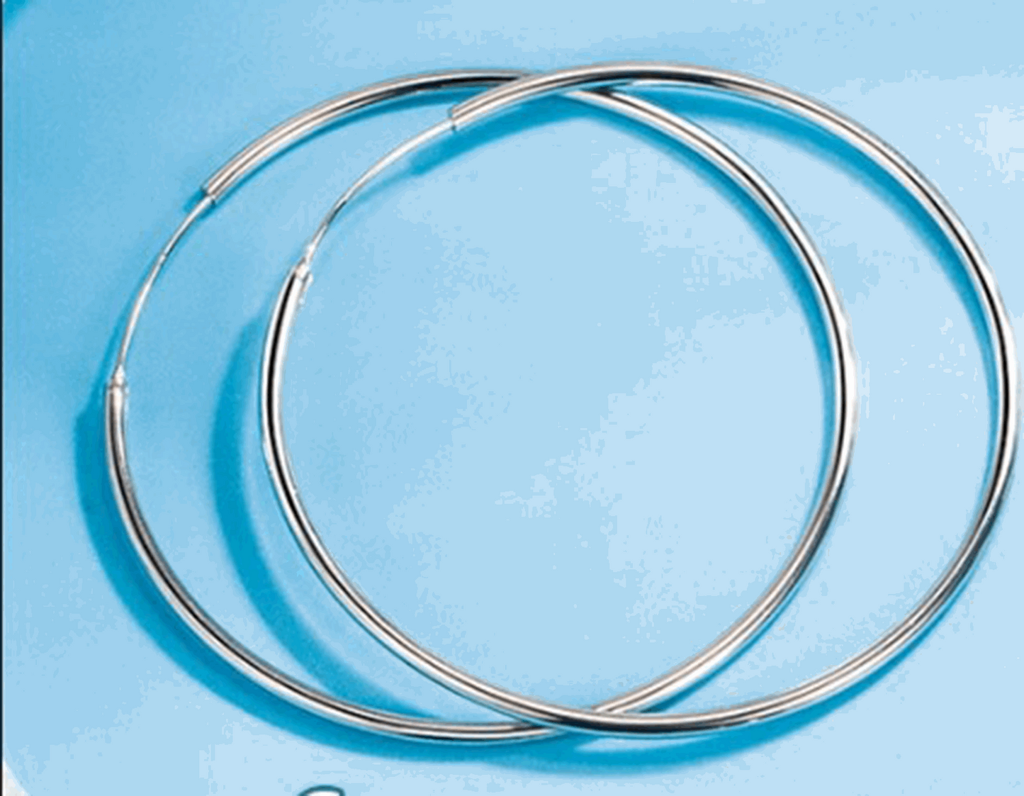 Popular 4 size endless hoop in 100% sterling silver - Providence silver gold jewelry usa