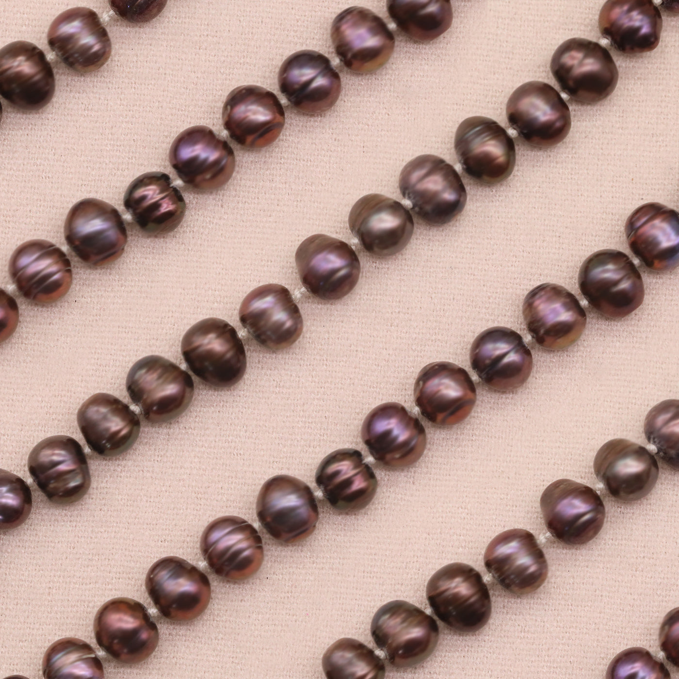 Vintage Boho Freshwater Pearl Necklace with 925 Silver Clasp, June Birthstone Elegant Jewelry, No Plating, Ideal for Gifts – Versatile Accessory for Parties【NK-XL2501Brown-01】
