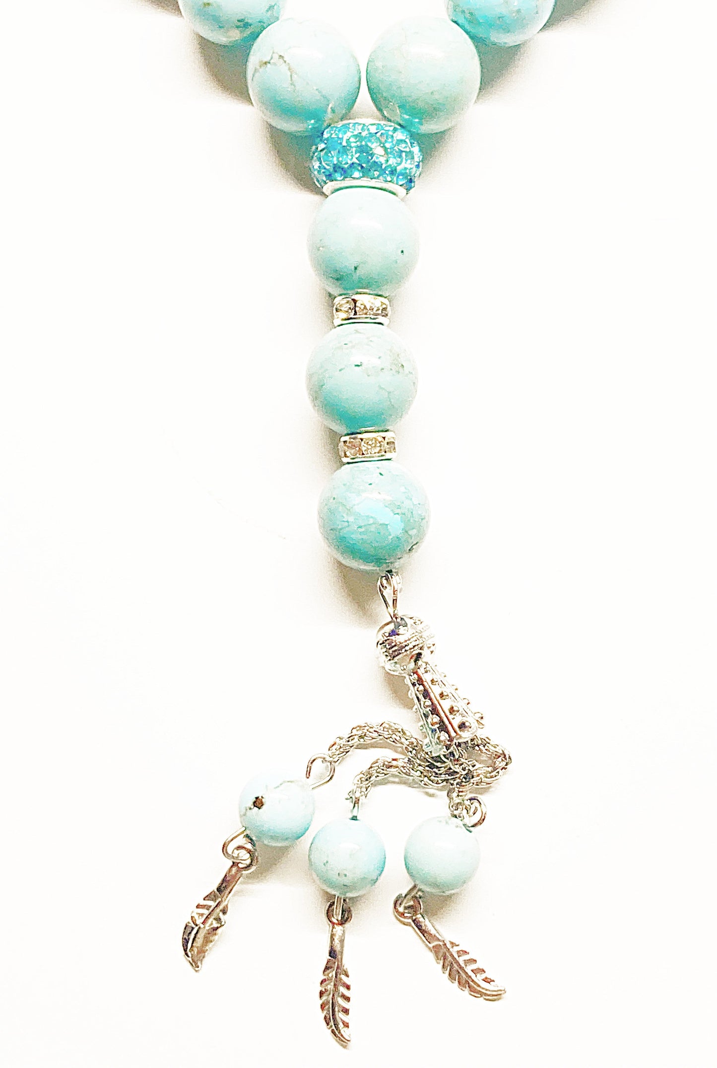 PHK3406- Handcrafted Prayer beads in genune turquoise beads