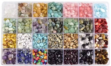 DiY's gemstone chip assortment for bracelet, earring, or necklace
