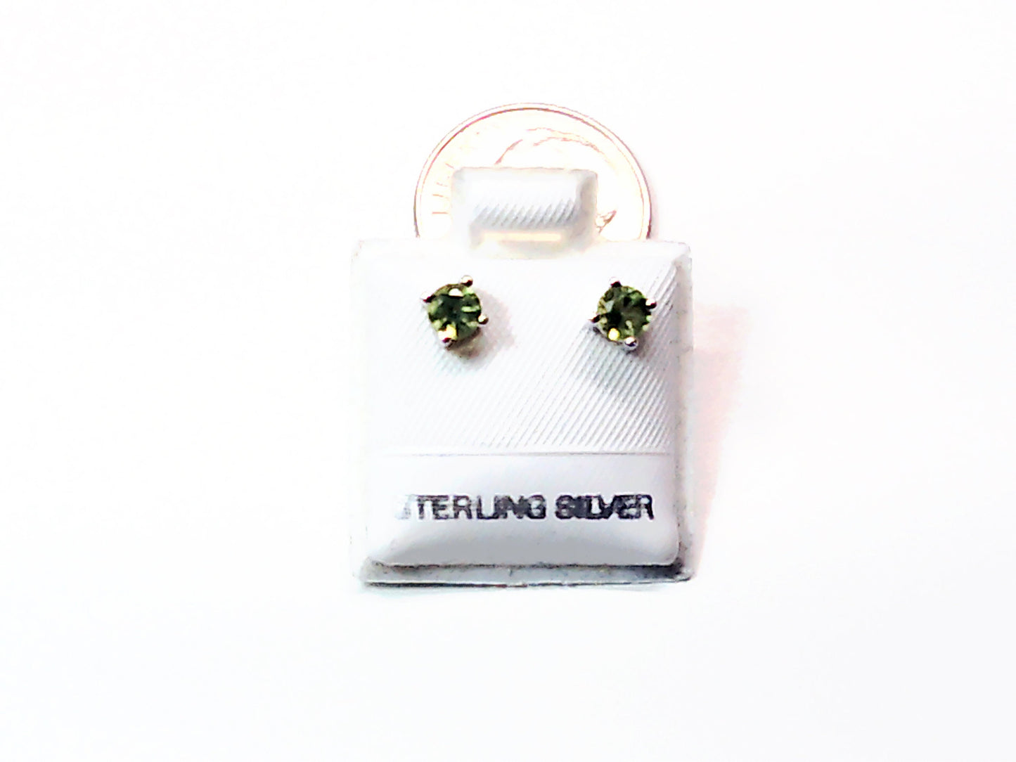 Birthstone genuine stones set in .925 silver stud earring - Providence silver gold jewelry usa
