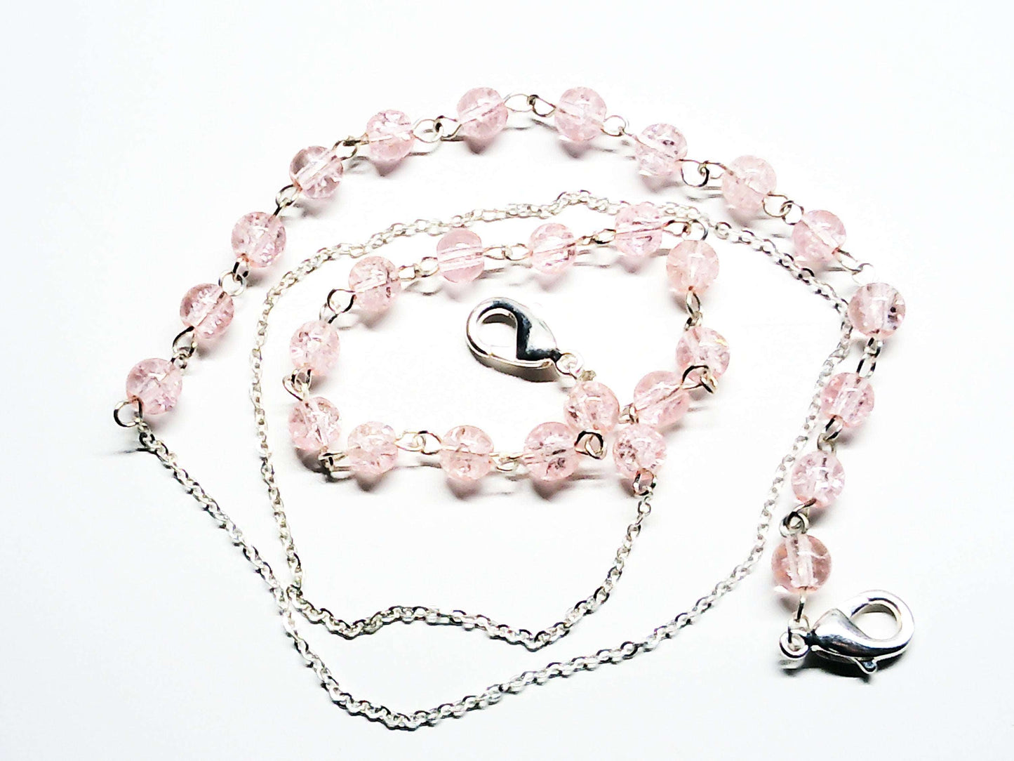 beaded chain Mask necklace holder - Providence silver gold jewelry usa