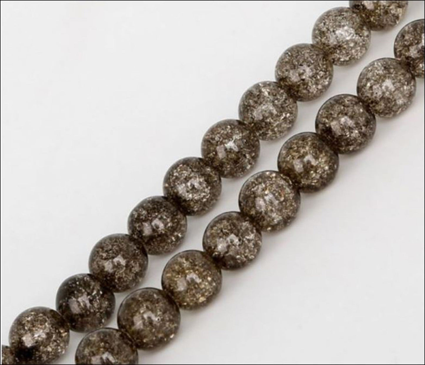 triple strand drop earring with glass beads