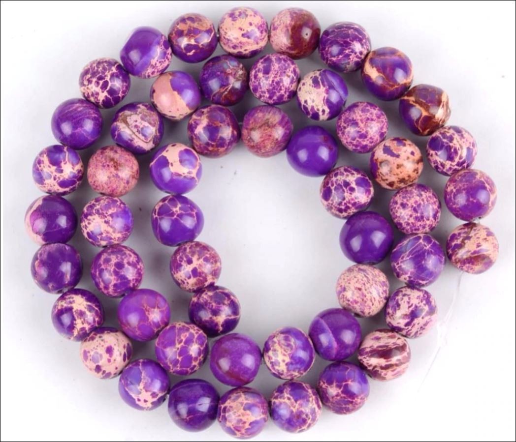 Purple Natural imperial sediment beads