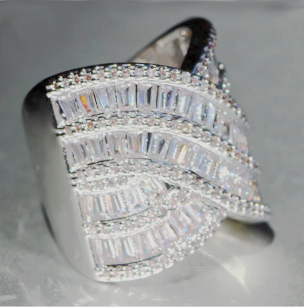 Fine Jewelry Top Quality Gemstones Moissanite Cubic Zirconia Stamped S925 Silver