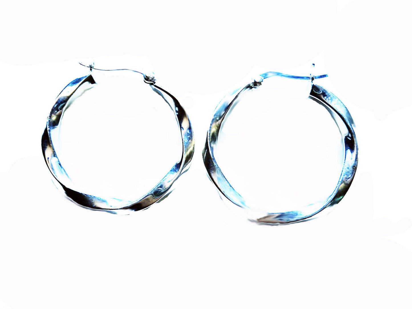 Sterling Silver 30 MM twisted hoop earrings