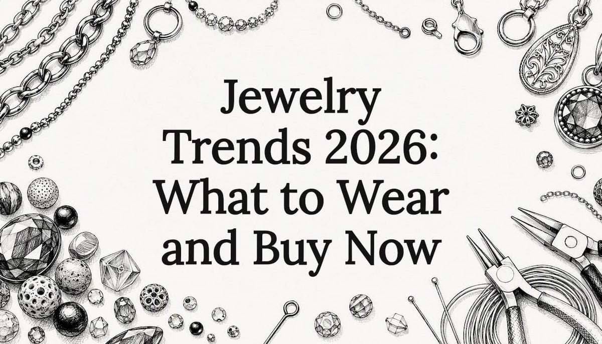 Decorative title card illustration for jewelry trends article