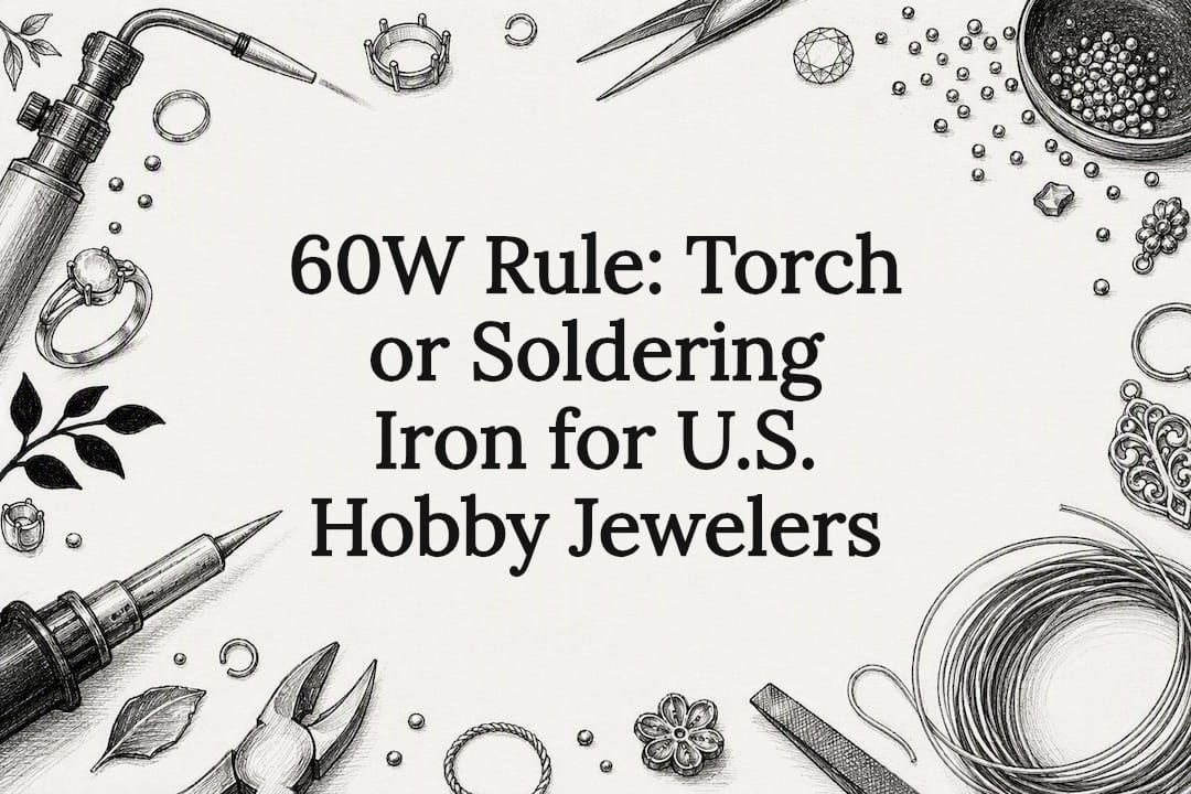 Decorative title card with jewelry making tools