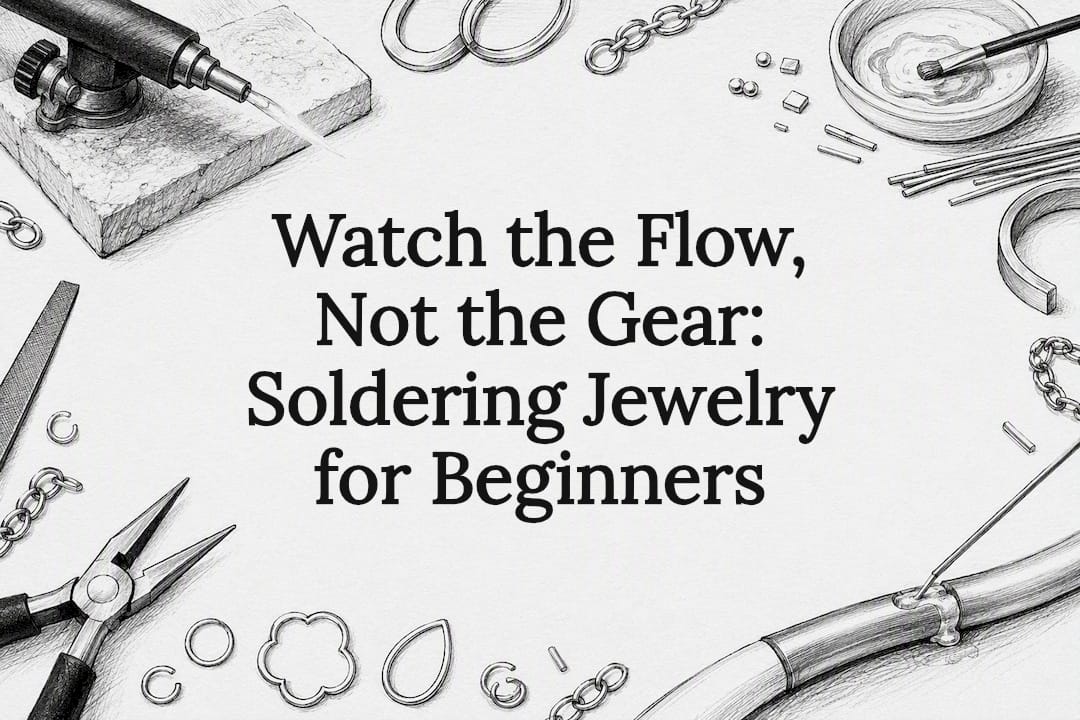Decorative jewelry soldering title card