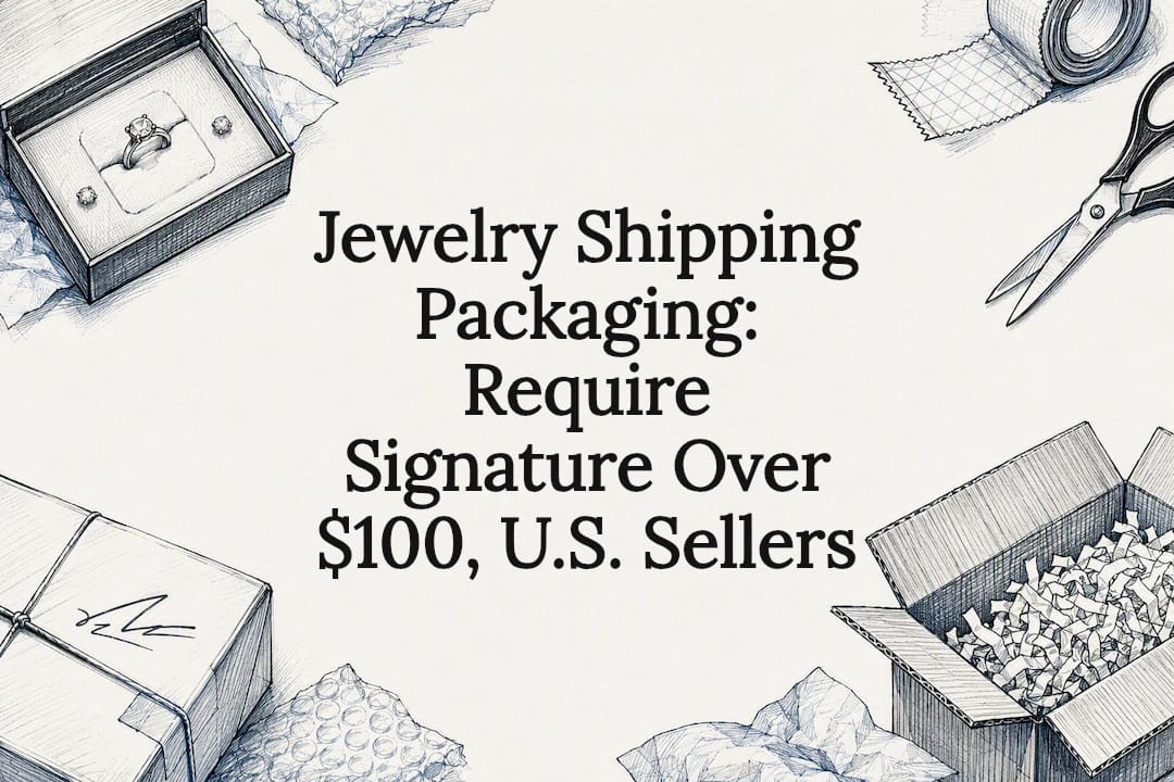 Decorative jewelry shipping packaging title card