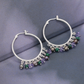 A pair of hoop earrings Boho style fresh water pearl and stone earrings in a lovely tassel style design, perfect for birthdays, anniversaries, Valentine's Day gifts, with gift box[EH-2501Colour-01]