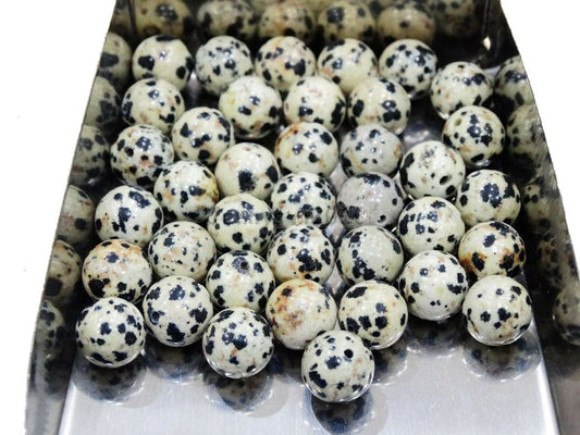 Dalmation Spot bead 20/pkg - Providence silver gold jewelry usa