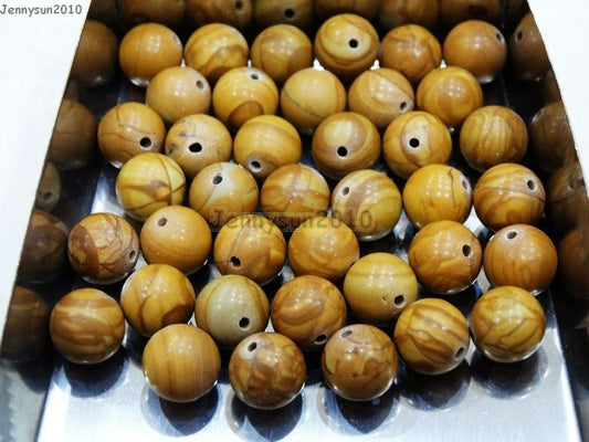 Woodgrain beads 20/pkg - Providence silver gold jewelry usa