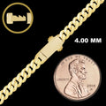 inquire for quote: Hollow Cuban link chain 14K 4 mm