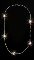 Sterling silver necklace made with Swarovski crystals handcrafted