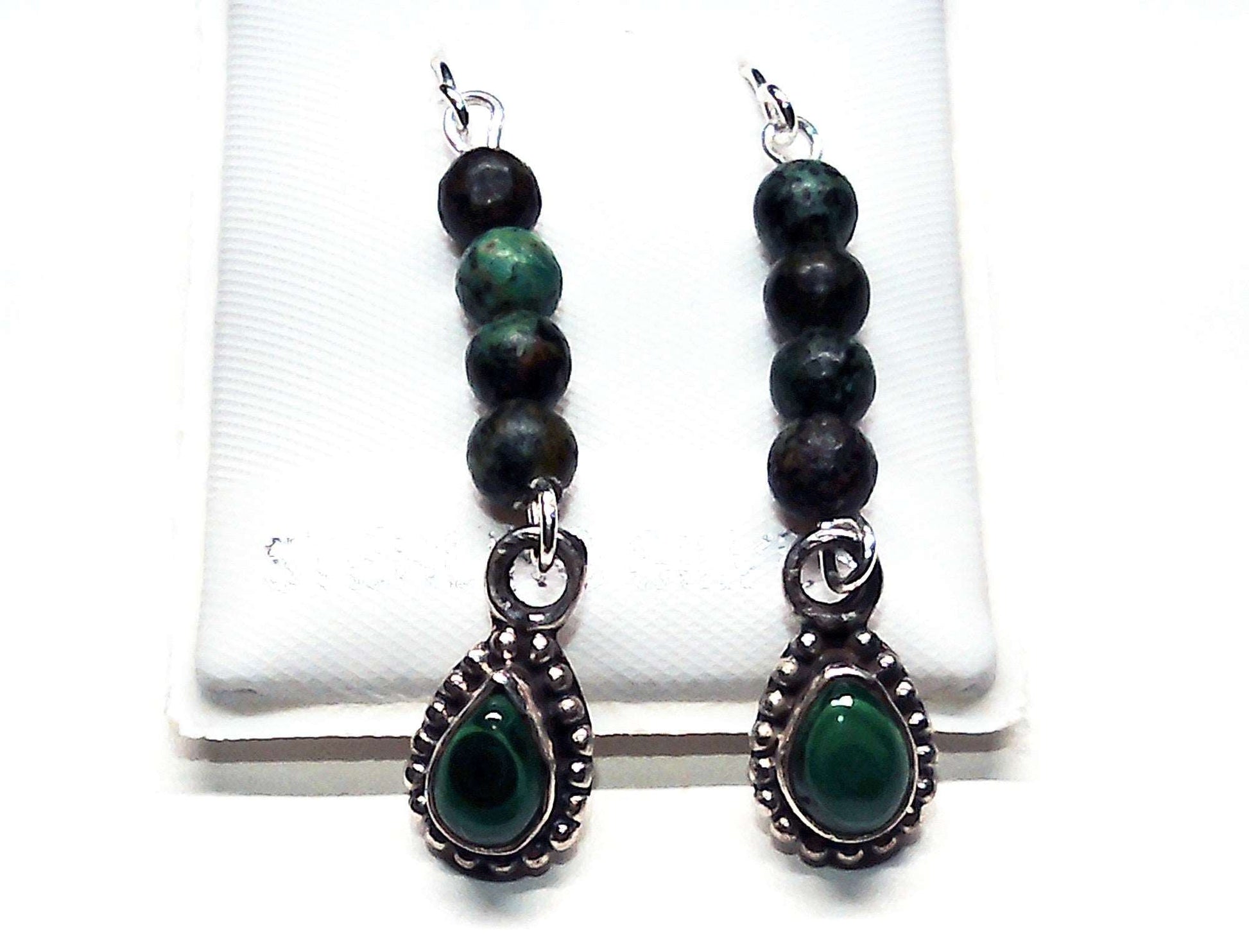 African turquoise 925 earring - Providence silver gold jewelry usa