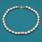 A beautiful 100% handmade, freshwater pearl necklace with golden flower buckle, 10mm, perfect for bridal jewelry, Mother's Day, birthday gifts, parties, giving the perfect ideal gift choice