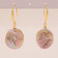 Fresh Fresh Water Baroque Pearl pendant Earrings Natural Aurora Gloss Fresh water pearl earrings, unique irregular design, suitable for everyday wear and gift occasions French elegant fresh water pearl earrings