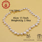 Irregular White Baroque Natural Freshwater Pearl Necklace 100% handmade 17.7inch long 12-17mm Freshwater Pearl necklace suitable for everyday, wedding, birthday parties, Christmas, Valentine's Day, stylish Baroque freshwater pearl necklace