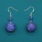Elegant 925 Sterling Silvery Ball Dangle Earrings with Sparkling Rhinestones - Perfect for Weddings, Parties & Everyday Glam[NK-EH2501Blue-01]