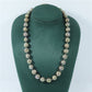 Authentic 10-11mm Brown Freshwater Pearl necklace 100% handmade 17.7inch long round freshwater Pearl necklace with diamond set gold flower buckle Valentine's Day gift【XL-2412golden-02】