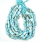 Larimar Raw Nuggets Shape Beads Strand, Faceted Loose Gemstone For Making Necklace