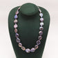 17.1 inch Freshwater Pearl Necklace, Elegant Handmade Baroque 925 Sterling Silver Plated Luxury Strand for Daily Wear, Weddings, Parties, Gifts - All Seasons Chic Jewelry with Gift Box[NK-XL2501-Purple-01]