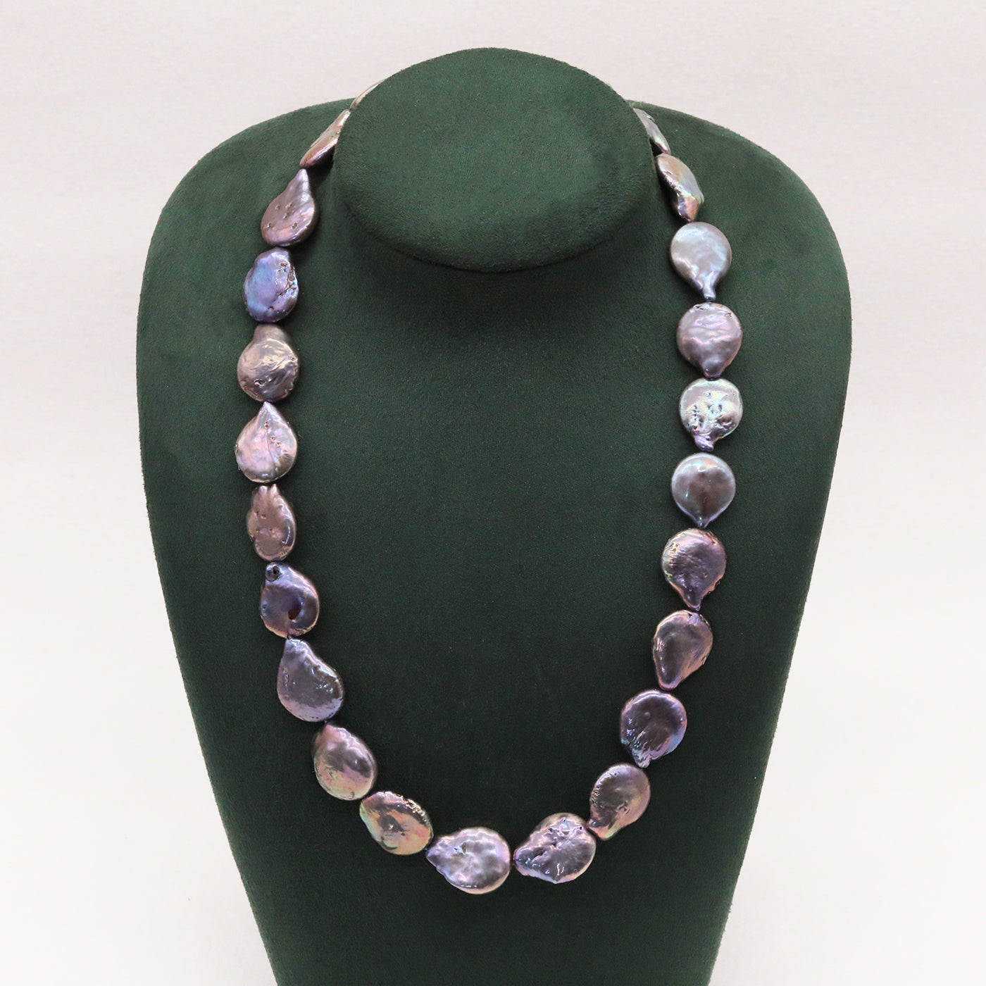 17.1 inch Freshwater Pearl Necklace, Elegant Handmade Baroque 925 Sterling Silver Plated Luxury Strand for Daily Wear, Weddings, Parties, Gifts - All Seasons Chic Jewelry with Gift Box[NK-XL2501-Purple-01]