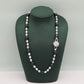 100% handmade 17.7inch long Freshwater Pearl Necklace Fashion design Men's and women's Freshwater Pearl necklace suitable for everyday, wedding, birthday party and anniversary【NK-XL2501Black-01】