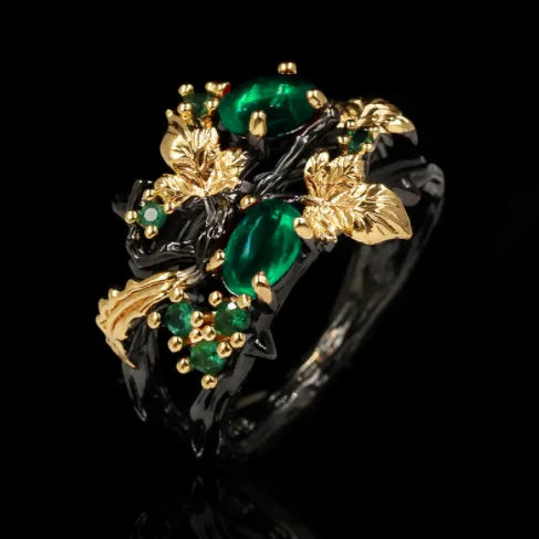 Nightfall Jewell Collection - Leaf Flower Shape Women's Ring